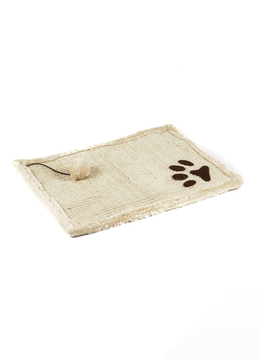 Tapis griffoir 2 en 1 sisal fourrure Ivoire
