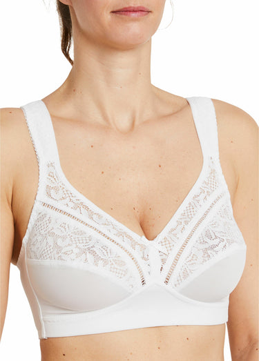 Soutien-gorge sans armatures ajouré Blanc