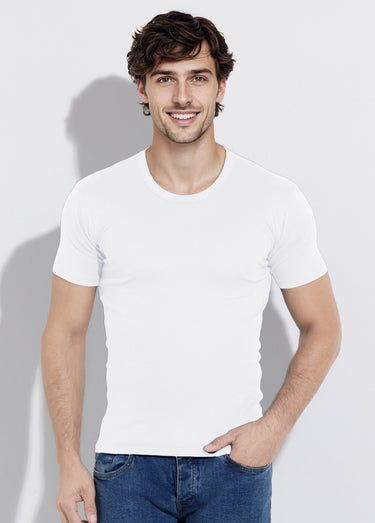 T-shirts avec col rond et dos couvrant Blanc