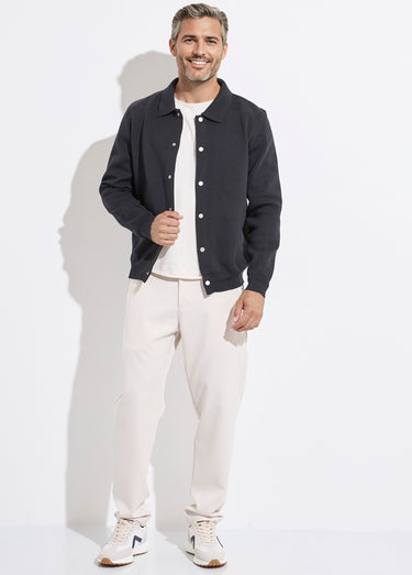 Veste fine en maille avec pressions Noir