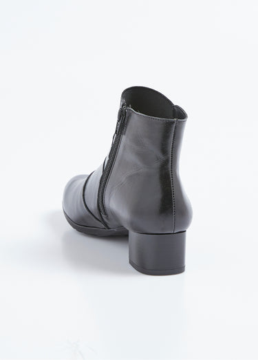 Boots zippées élastiquées Noir