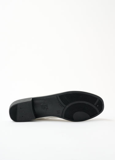Ballerines vegan largeur standard Blanc