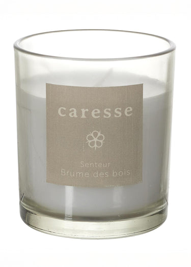 Bougie parfumée + cloche verre et socle Blanc