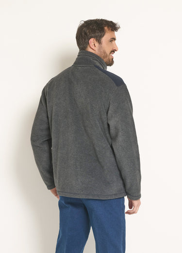 Veste polaire chaude zippée col montant Anthracite