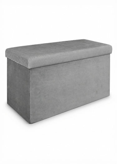 Banc coffre en velours cotelé GIULIA Gris