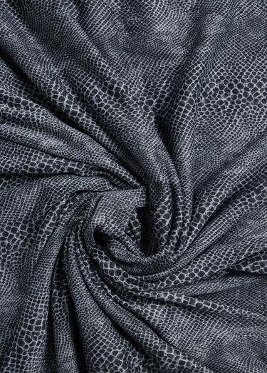 Coupon tissu mode, animalier stretch Noir