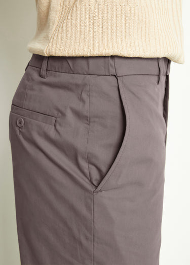 Pantalon ceinture ajustable invisible polycoton Gris