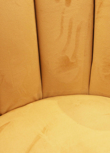 Chaises velours dossier capitonné 1G Moutarde