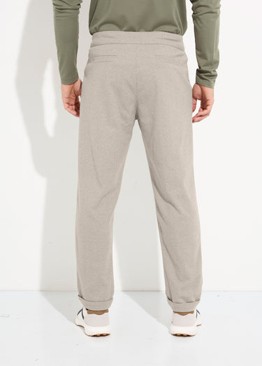 Pantalon chic à chevrons, aspect lainage Beige