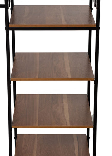 Penderie modulable métal + 3 paniers Noir gris bois