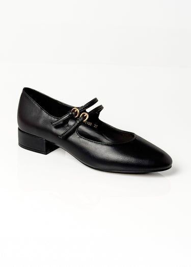 Ballerines babies à brides, simili cuir Noir