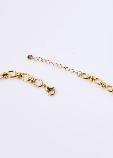 Collier acier inox maille fantaisie Dore