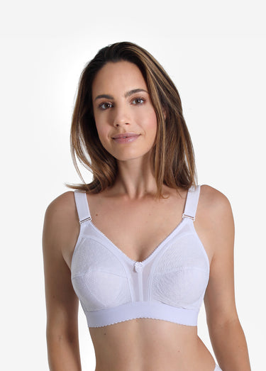 Soutien-gorge couvrant base élastiquée Blanc