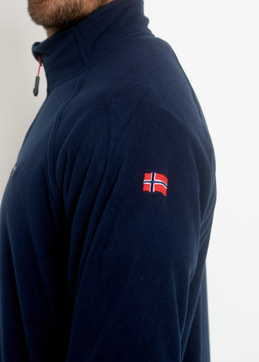 Veste polaire chaude avec col montant Marine
