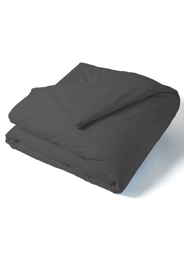 Housse de couette percale de coton REPOS Anthracite