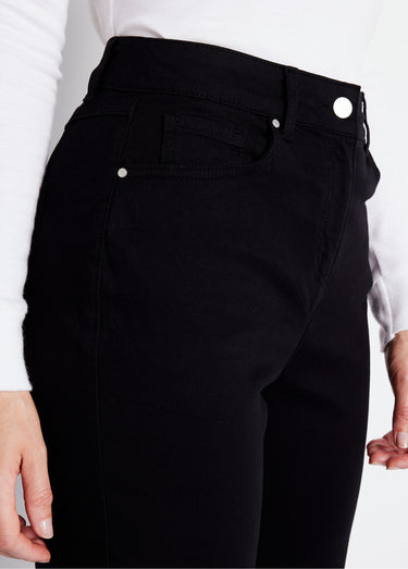 Pantalon droit 5 poches coton stretch Noir