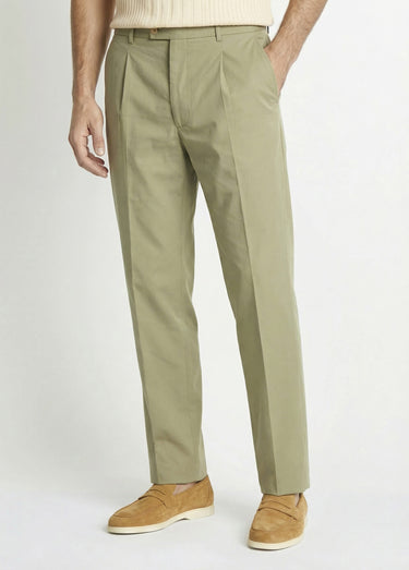 Pantalon ceinture ajustable invisible polycoton Kaki