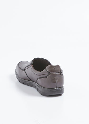 Mocassins élastiqués compensés Marron