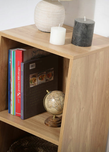 MODU Table de chevet 2 cases + 1 porte Marron