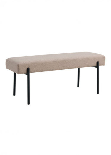 Banc tissu, structure épurée acier 1B Beige