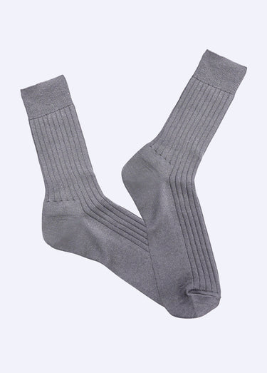 Mi-chaussettes laine et intérieur coton Gris Lot2