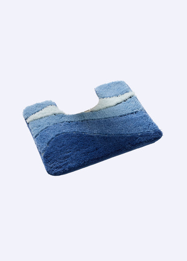 Tapis de bain antidérapant camaïeu fantaisie Bleu