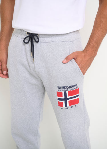 Pantalon de jogging molleton pour homme Gris Melange