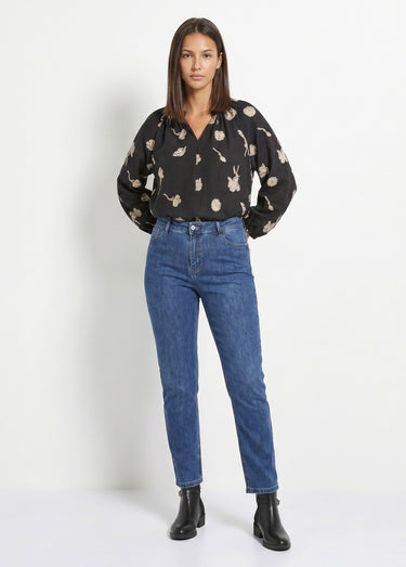 Jean mom en denim, spécial GRANDE TAILLE Denim Moyen