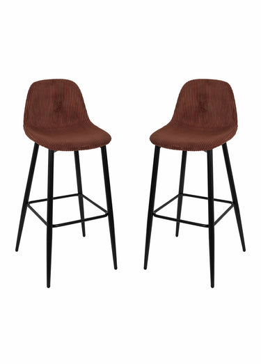 Chaises hautes de bar, velours cotelé 1T Terra