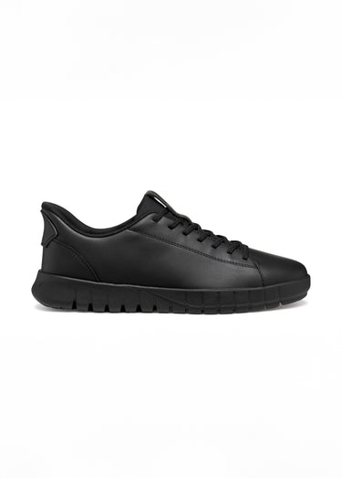 Baskets homme en cuir à lacets Noir