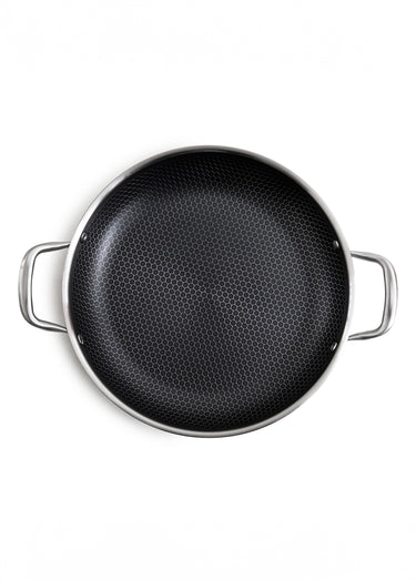 Wok 32cm triplex + couvercle Blackcube Gris