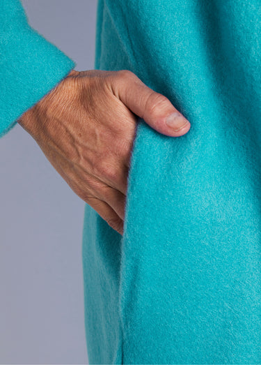 Robe de chambre zippée et brodée Vert