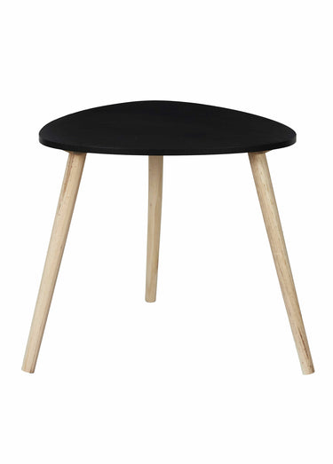 Table d'appoint forme galet, foncé Noir / Marron