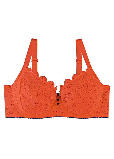 Soutien-gorge maintien broderie anglaise Orange