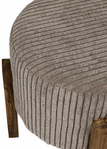 Tabouret d’appoint velours cotelé 2T Taupe