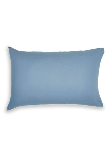 Taie d'oreiller coton unie Denim