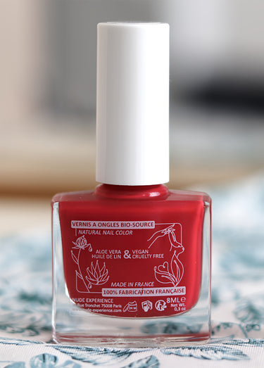 Vernis à ongles BIO-sourcé et vegan Rouge Grenat