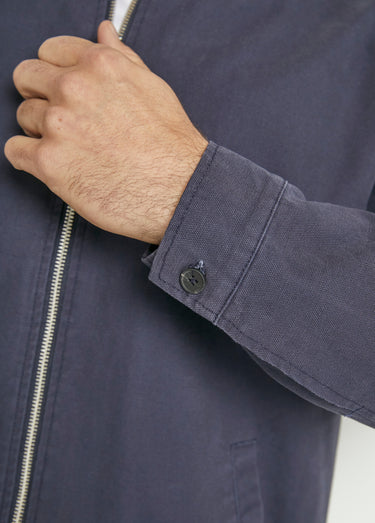 Blouson zippé type teddy Marine