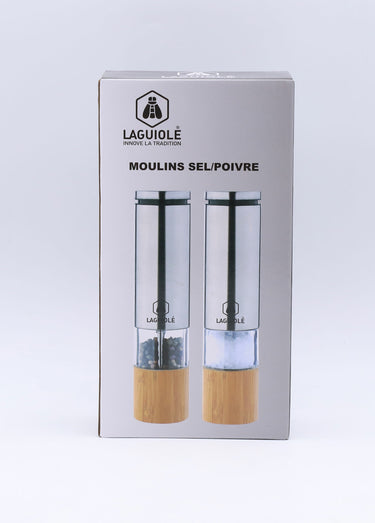 Moulin sel poivre électrique bambou Celtique Inox / Bois