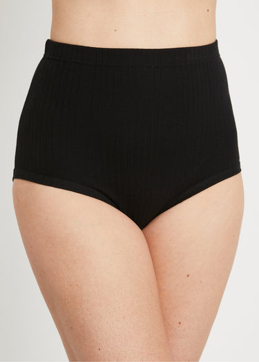 Culottes taille haute côtelée - lot de 2 Noir Lotde 2