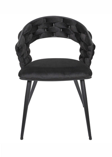 Set 2 Fauteuils en velours design SAWYER Noir