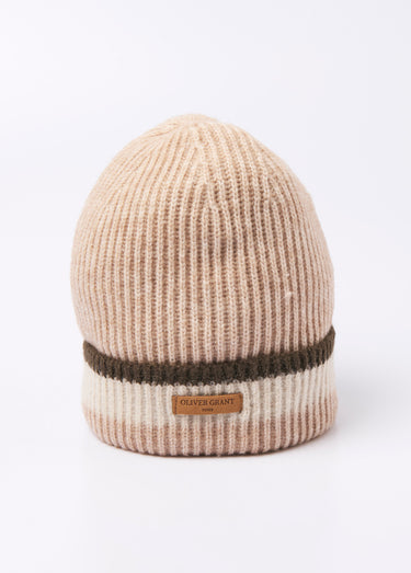 Bonnet chaud maille intérieur polaire Beige