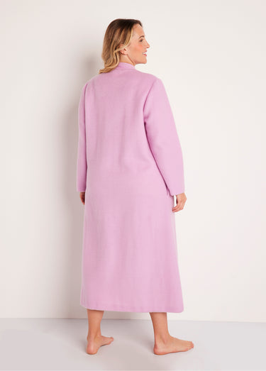 Peignoir zippé maille Courtelle® Lilas
