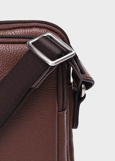 Sacoche en cuir élégante multipoches Chocolat