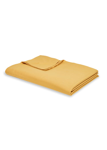 Drap plat coton uni Ocre