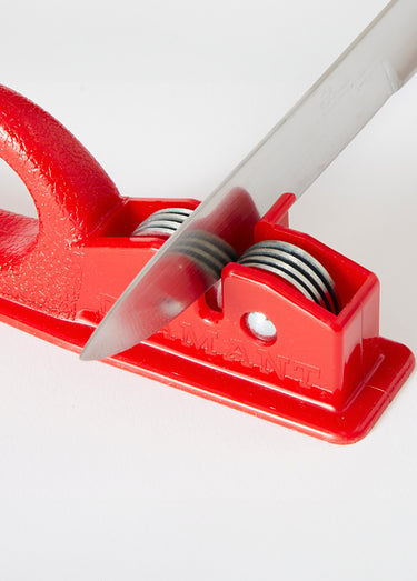 Aiguiseur manuel couteaux "diamant" Rouge