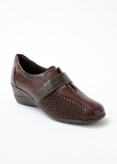 Derbies confort grande largeur cuir Marron