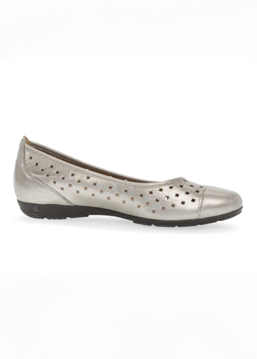 Ballerines cuir ajouré, antidérapantes Bronze