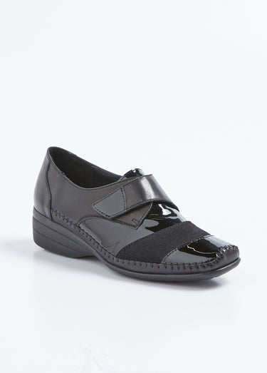 Derbies compensées scratchées Noir