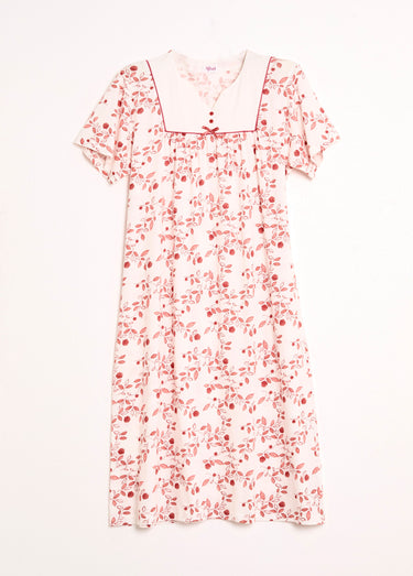 Chemise de nuit confort mi longue imprimée Terracotta